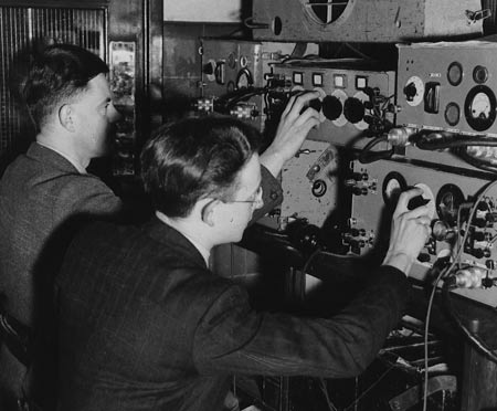 Johnny Longden operating OB equipment Johnny Longden