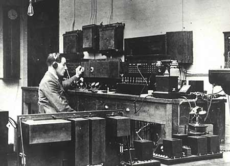 One of the first control positions, 1924